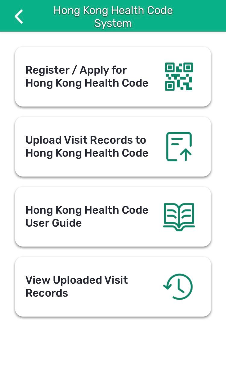 The updated 'LeaveHomeSafe' mobile app version 3.0 will be available for download tomorrow (December 10). Users can upload their visit records to the Hong Kong Health Code' system through the app, and then login to the 'Hong Kong Health Code' system to receive a 'Hong Kong Health Code'.